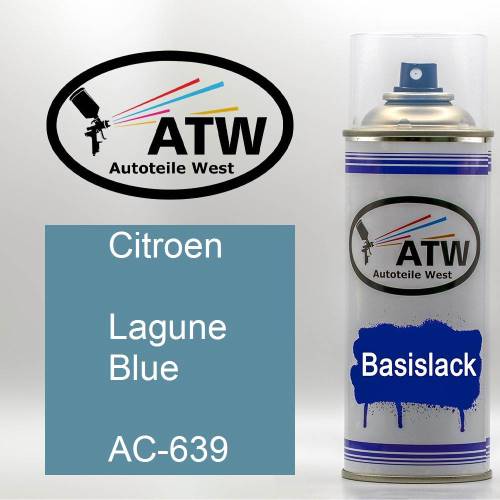 Citroen, Lagune Blue, AC-639: 400ml Sprühdose, von ATW Autoteile West.